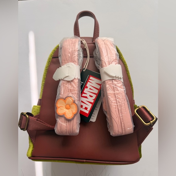 New Loungefly Marvel Guardians of The Galaxy Groot Floral Velvet Mini Backpack main image 6